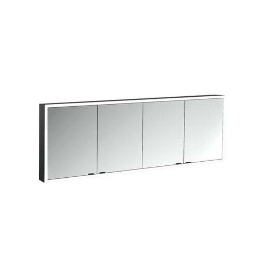 Spiegelkast Prime Facelift opbouw 2000mm 4 deur Ip 20 Zwart