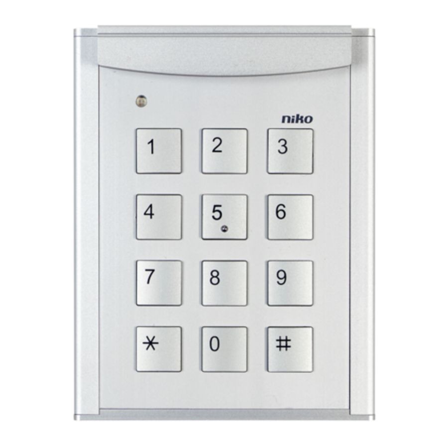 Toegangscontrole - codeklavier opbouw