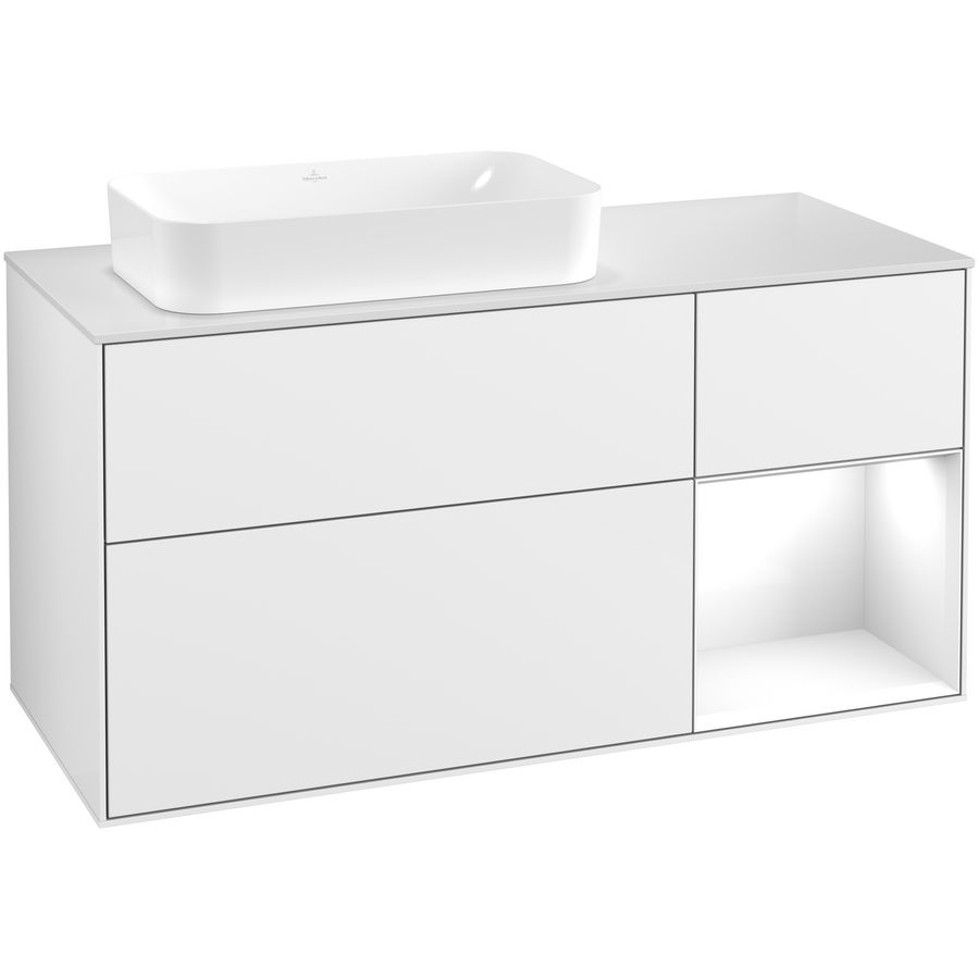 Wastafelonderkast Finion 1200x603x501mm G.White.L F691GFGF