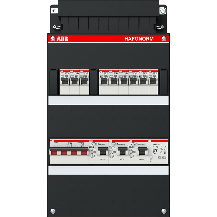 Installatiekast 9x achter 3x 30mA+T+HS 3-f 1SPF006907F0702