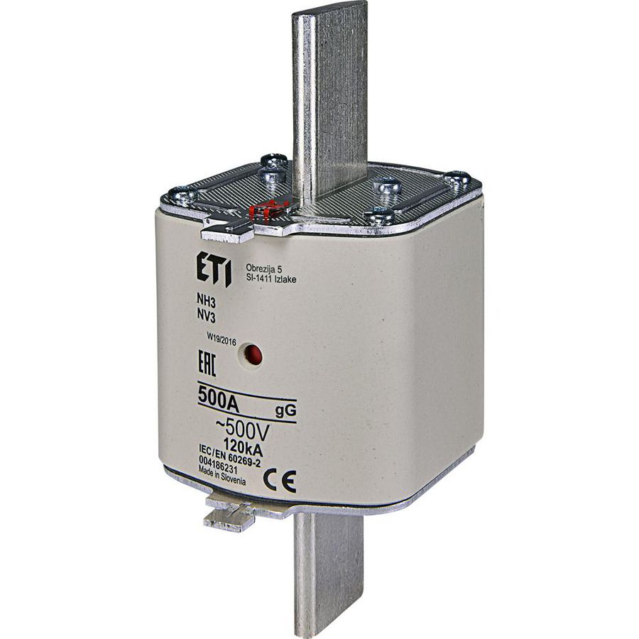 Zekering 500V 500A NH3 gG VVE=3