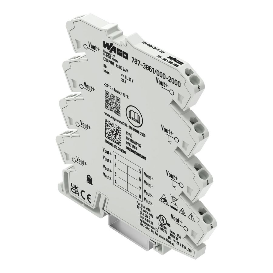 Potentiaalverdeelmodule 1 potentiaal 8 klemposities 24V