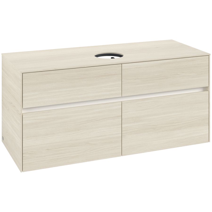 Wastafelonderkast Collaro 1200x548x500mm White Oak C04100AA