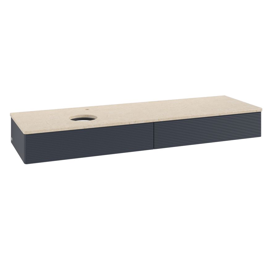 Wastafelonderkast Antao 1600x190x500mm Mid.Blue Matt Lacquer K15153HG