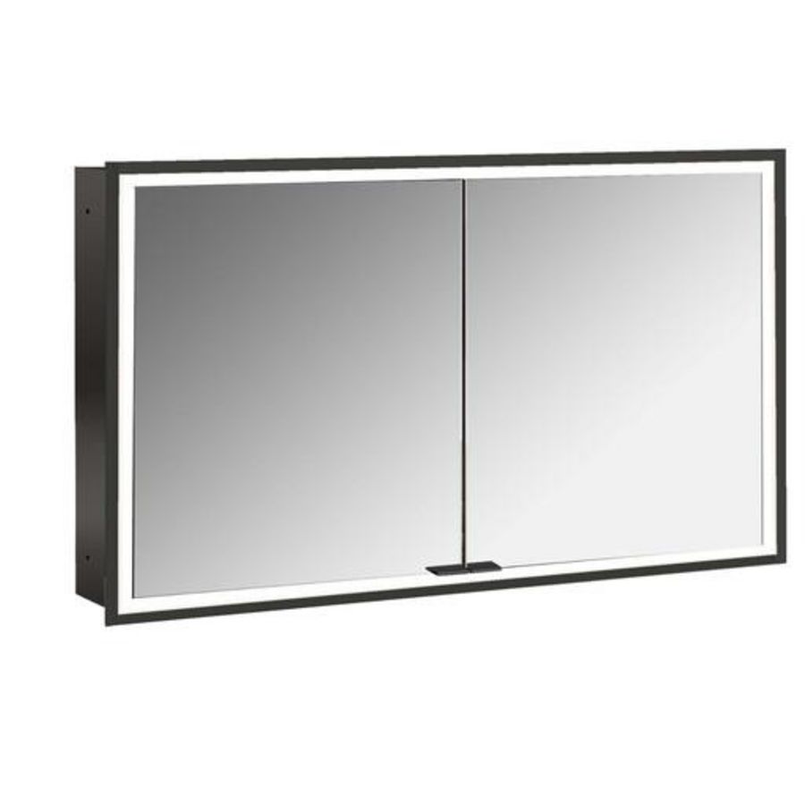 Spiegelkast Prime Facelift inbouw 1200mm 2 deur Ip 20 Zwart
