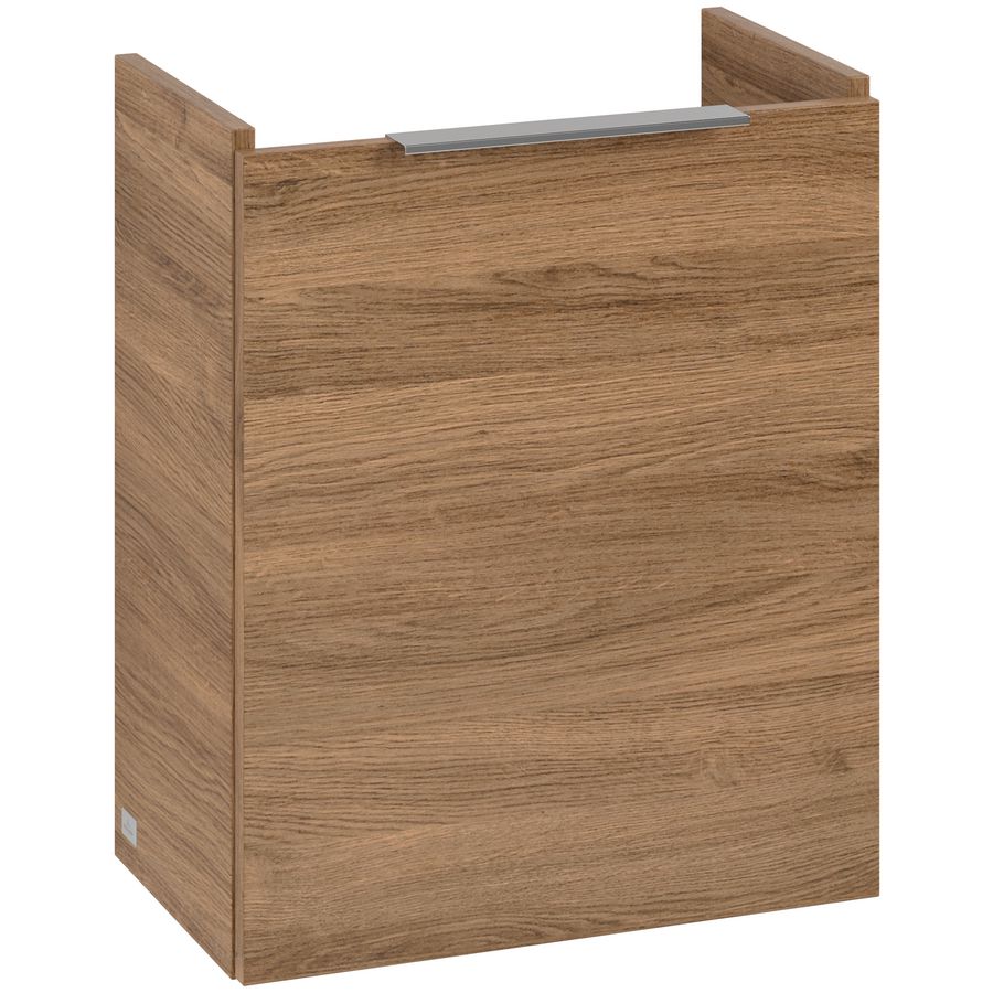 Wastafelonder. ARCHITECTURA 430x520x255mm Oak Kansas B88300RH greep alu. glans