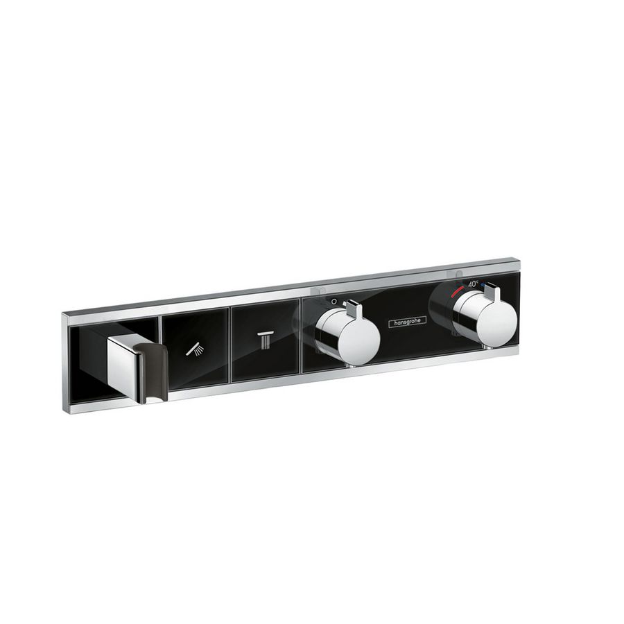 Afbouwdeel inbouwthermostaat RainSelect 2 functies 26l/min. zwart/chroom