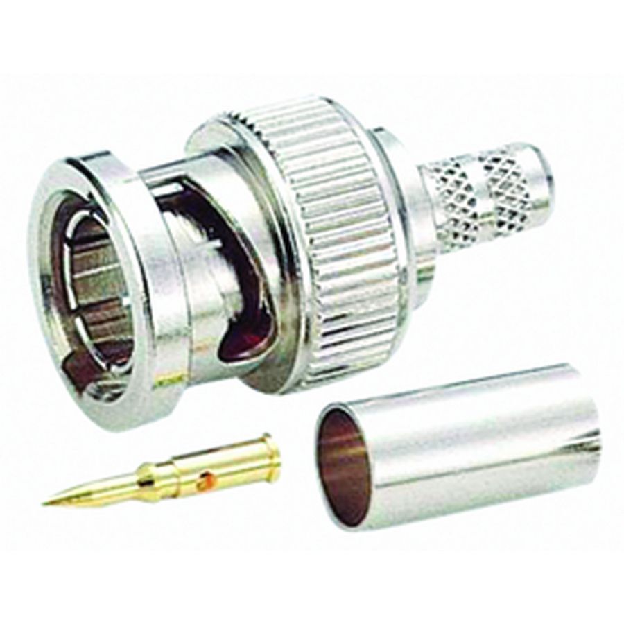 Kist a 10st. Connector BNC 75 ohm Kabeldeel Male recht Coax