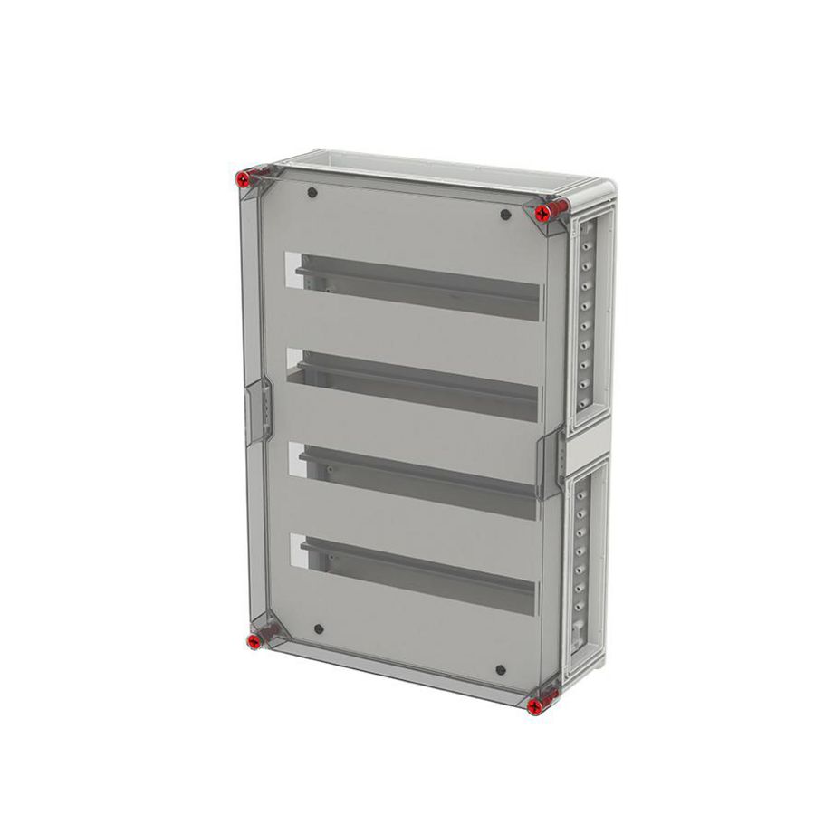 Lege kast met DIN rail 4 DIN rails 125 mm