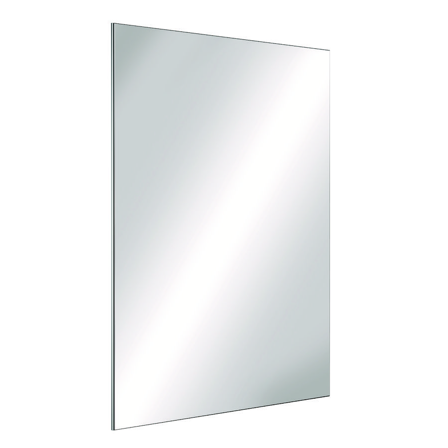 Spiegel onbreekbaar 485 x 585mm RVS m. onzichtbare bev.