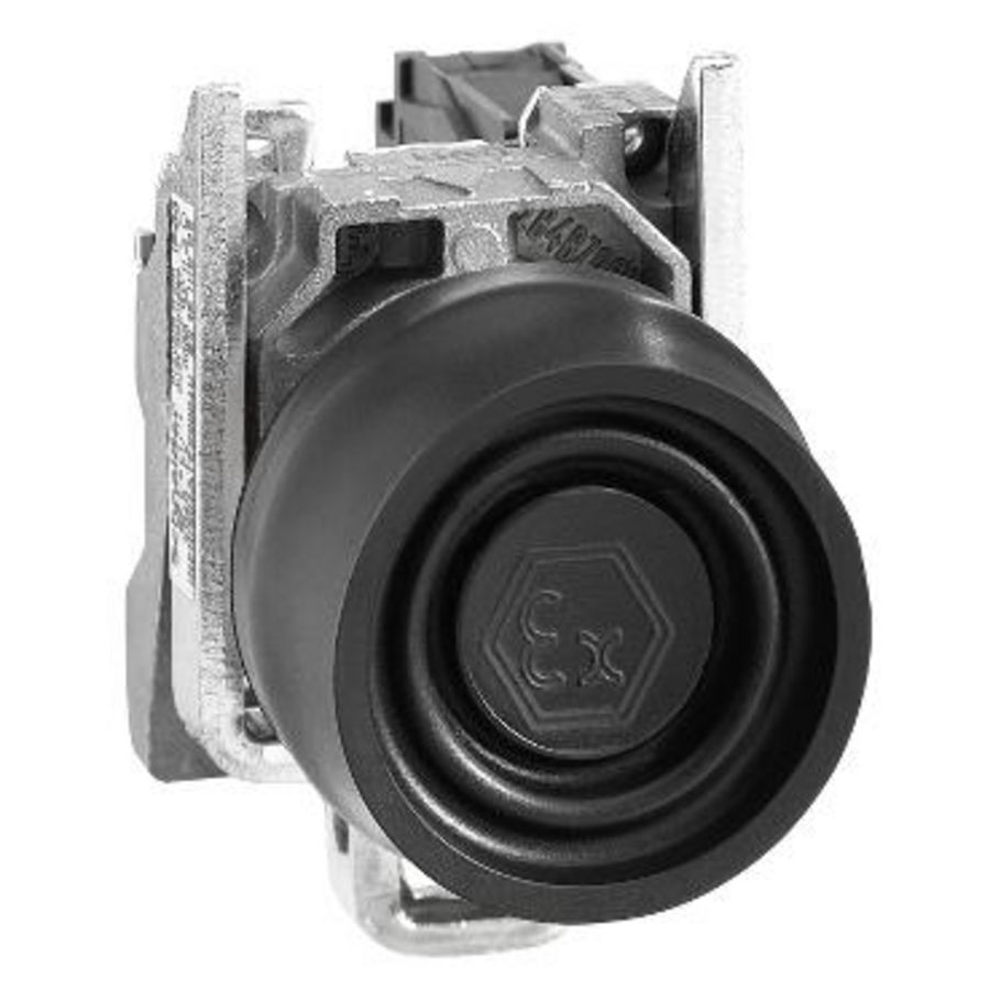 Drukknop Terugvering 22mm -1NO ATEX Zwart/chr Harmony XB4