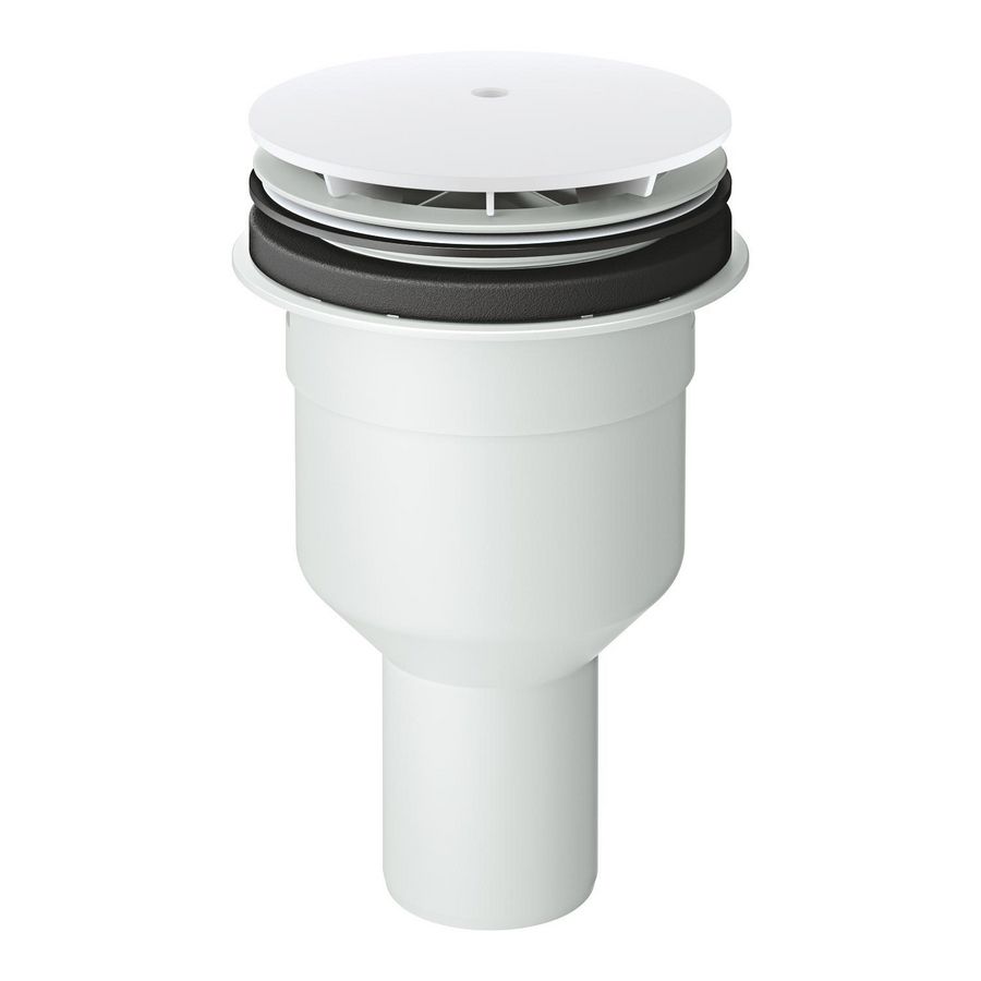 Universal afvoergarnituur verticale douche wit