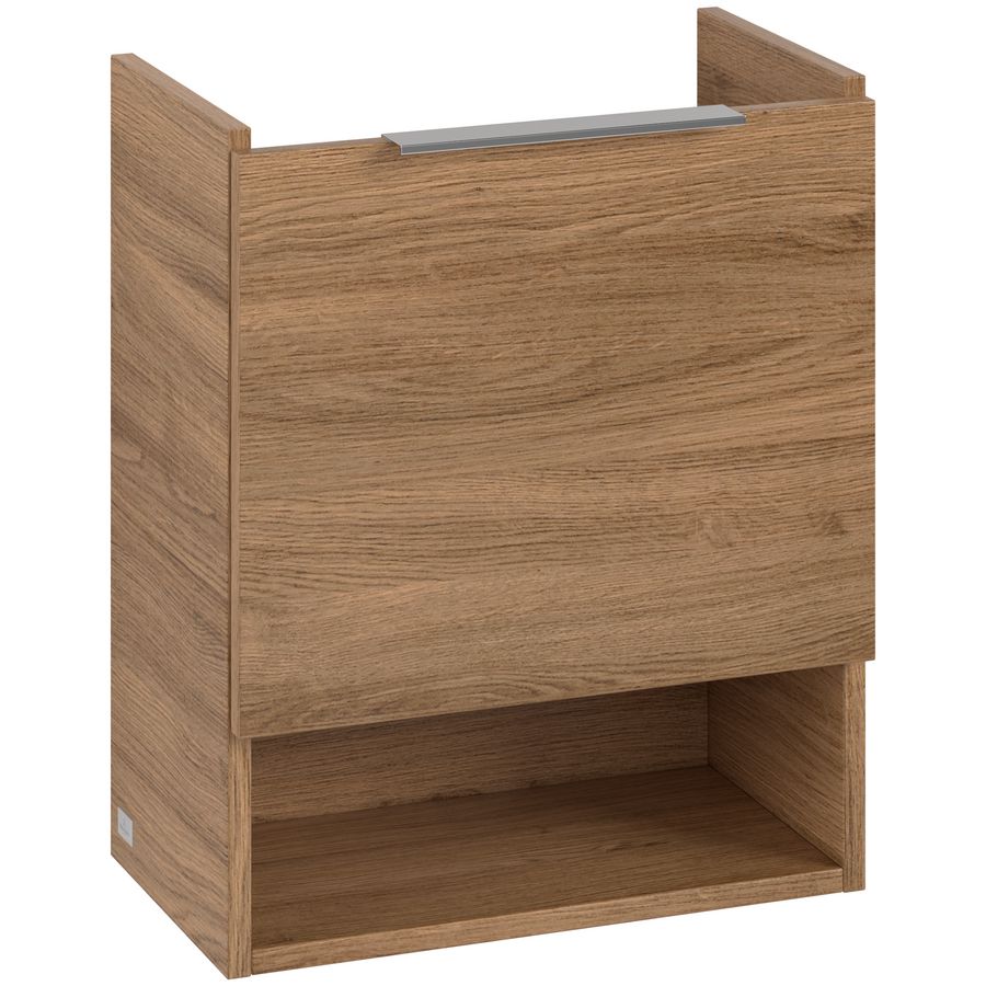 Wastafelonder. ARCHITECTURA 430x520x255mm Oak Kansas B88400RH greep alu. glans