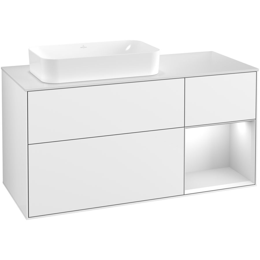 Wastafelonderkast Finion 1200x603x501mm G.White.L F691MTGF
