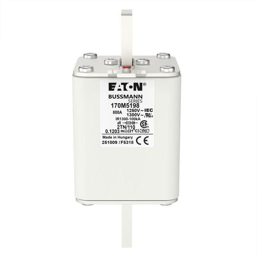 Zekering hoge snelheid 800A AC 1250V 100kA 2 61x75x1 VVE=3