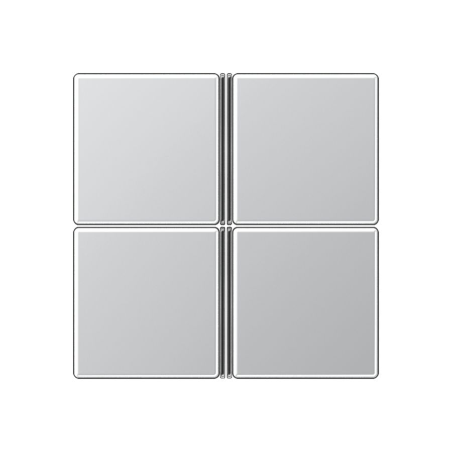 Tastafdekking A/AS 4-voudig compleet alu. KNX