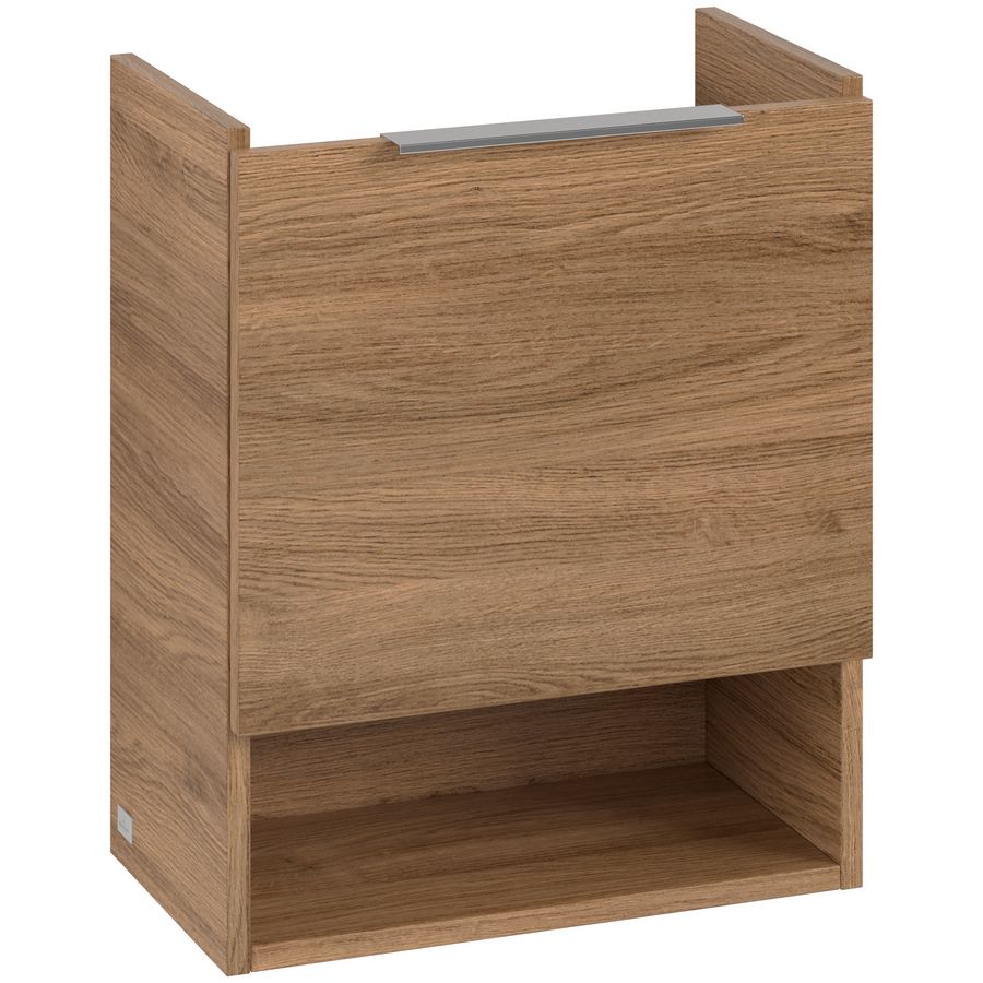 Wastafelonder. ARCHITECTURA 430x520x255mm Oak Kansas B88401RH greep Volcano Black