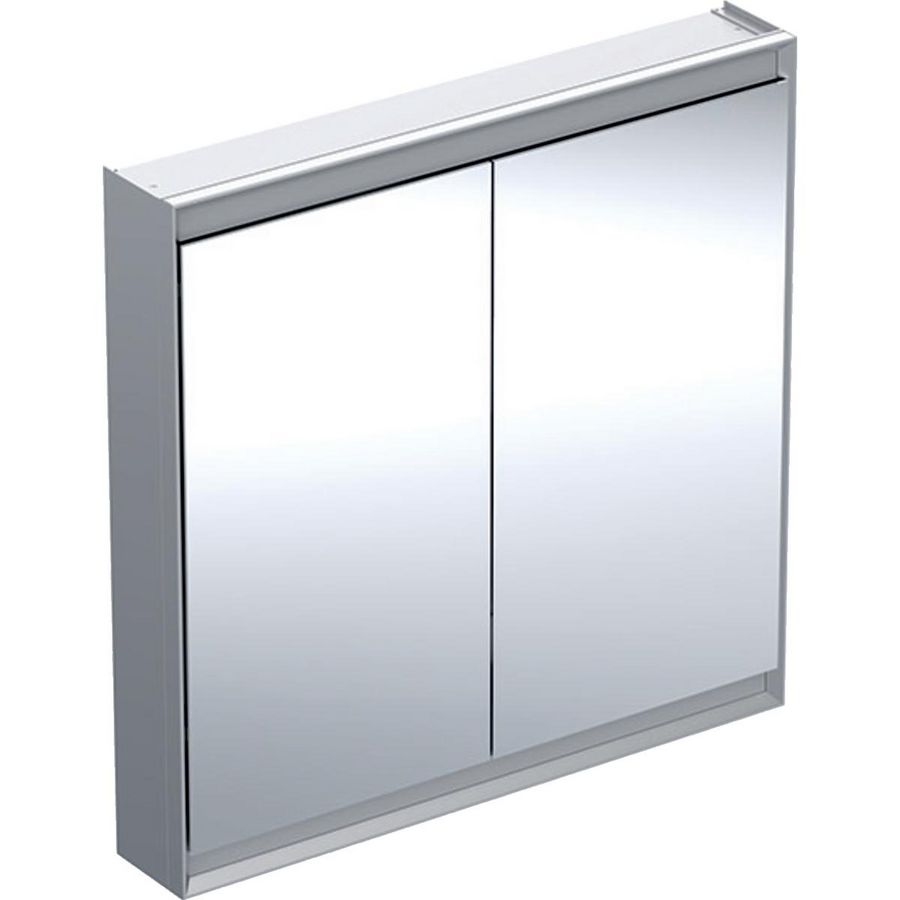 Opbouw spiegelkast 2 deuren 90x90cm ComfortLight aluminium ONE