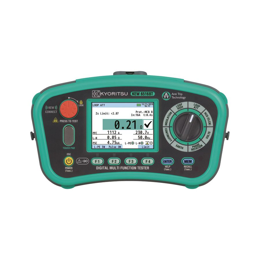Installatietester, incl. aardpennenset en Bluetooth