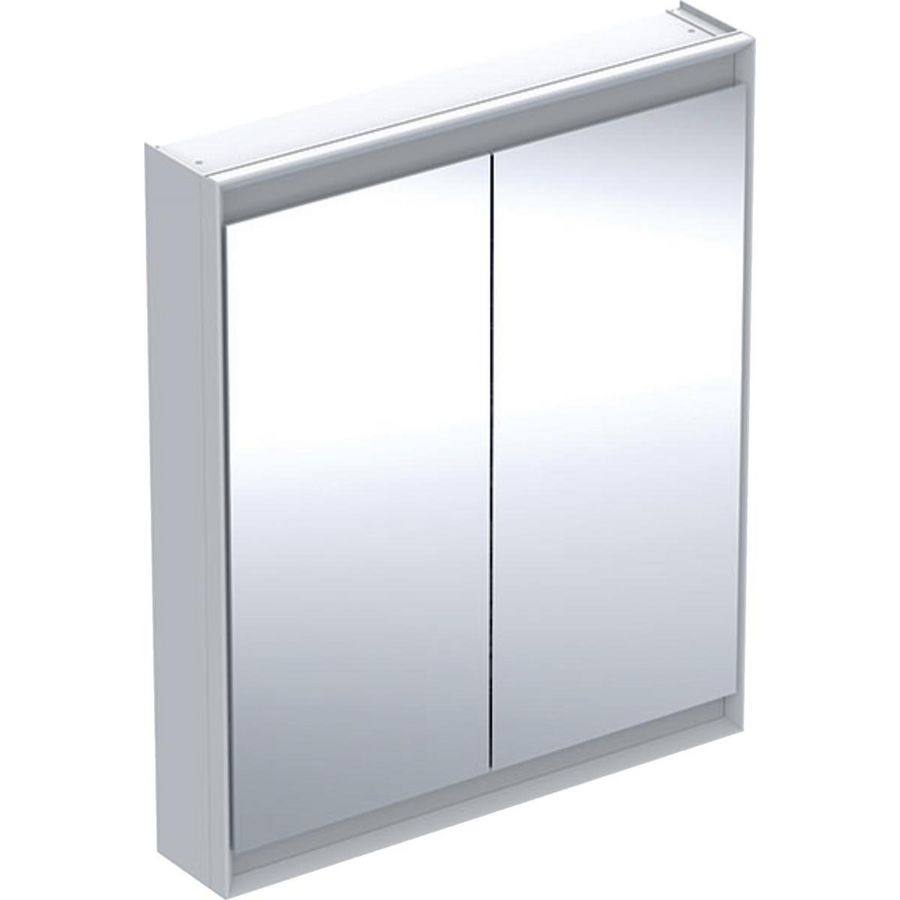 Opbouw spiegelkast 2 deuren 75x90cm ComfortLight wit ONE