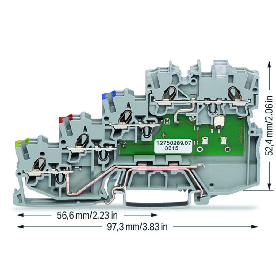4-draads initiatorkl. LED geel PNP(pos) 2000/1102-950 VVE=50