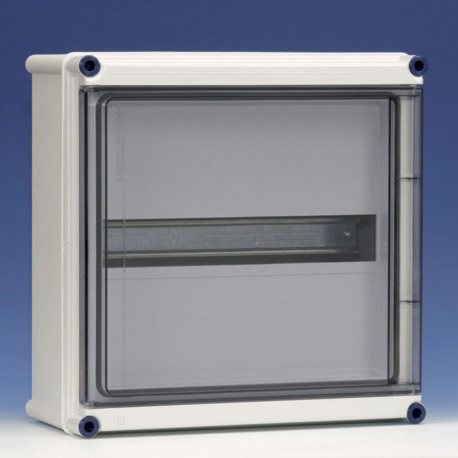 Lege kast scharn.deksel+hoedprofiel 1 slot omsloten