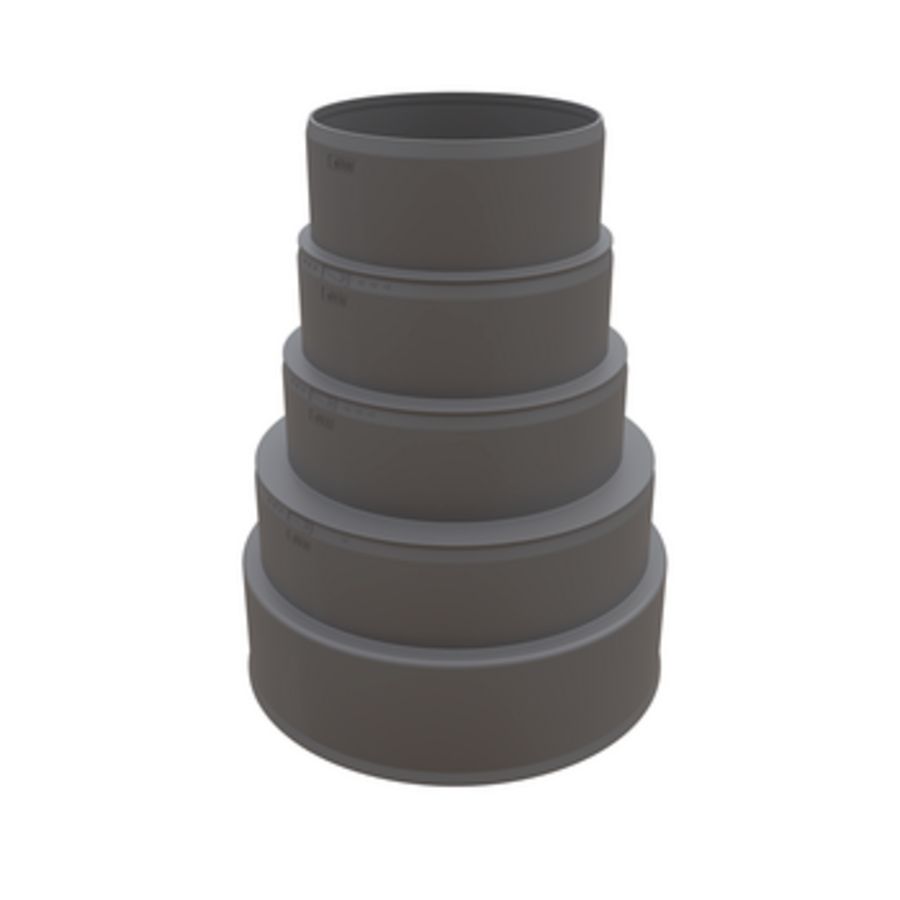verloop ks 160-150-125-110-100 zwart voor rvt 200
