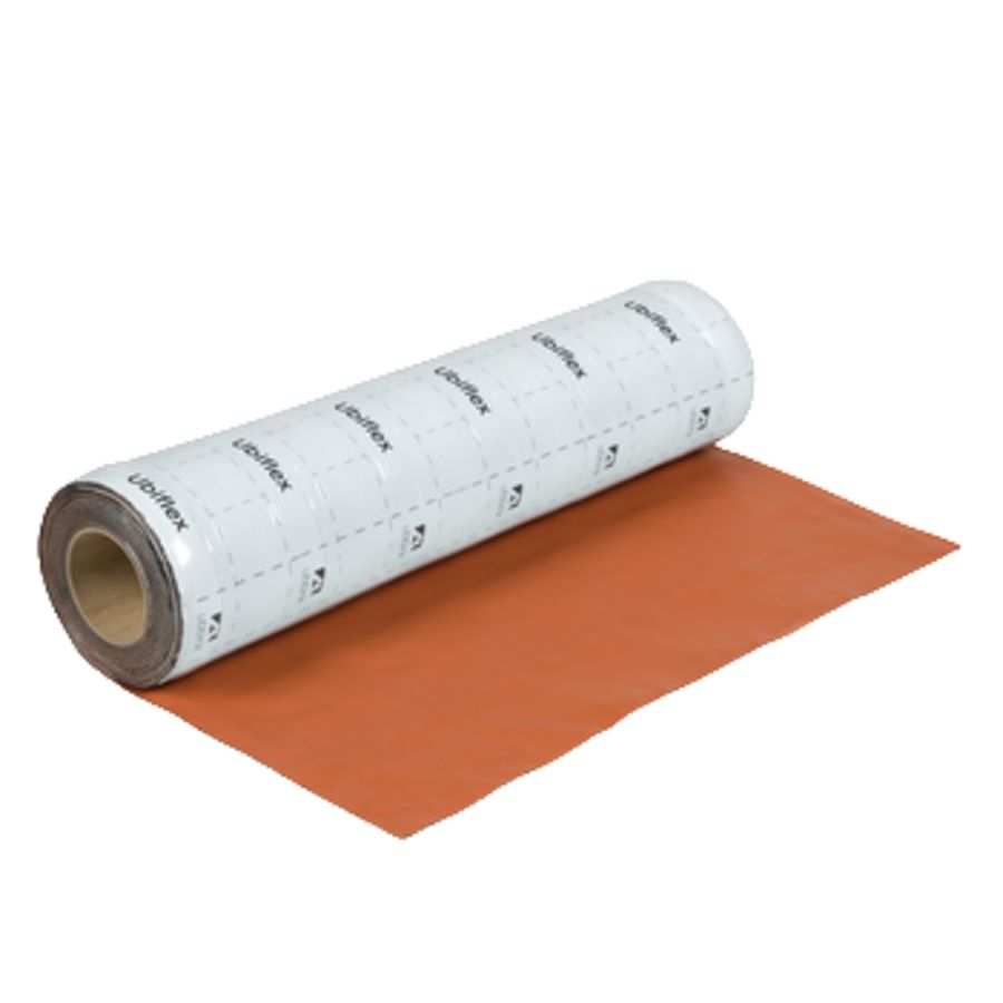 Rol a 5mtr. UBIFLEX FINIO loodvervanger 600mm zelfklevend rood