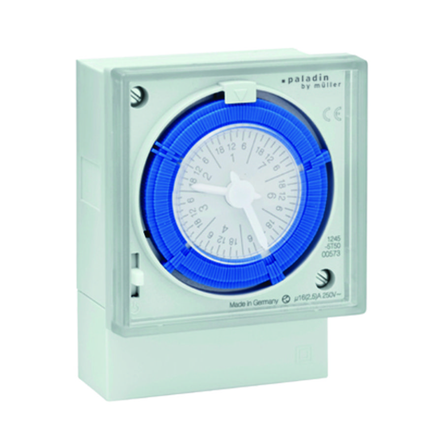 Mono QWschakelklok 16A 12-24VDC/24-48V 50/60Hz