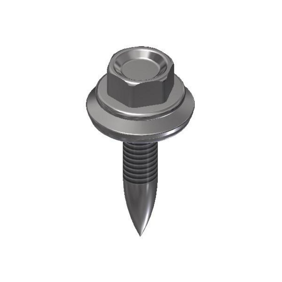 Staalplaatschroef RVS 4,5x22mm met sluitring