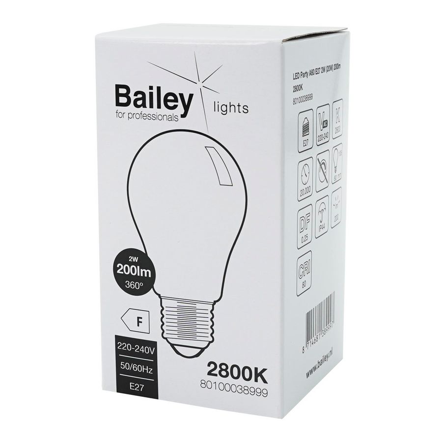 LED-lamp A60 Party E27 2W 20W 200lm 828