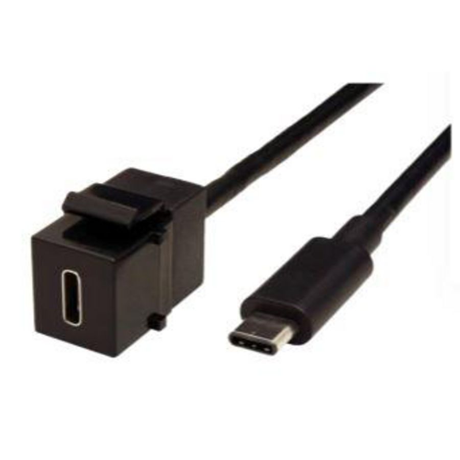 USB 3.1 type C ondersteunend PD 60W 0,5m USB C zwart