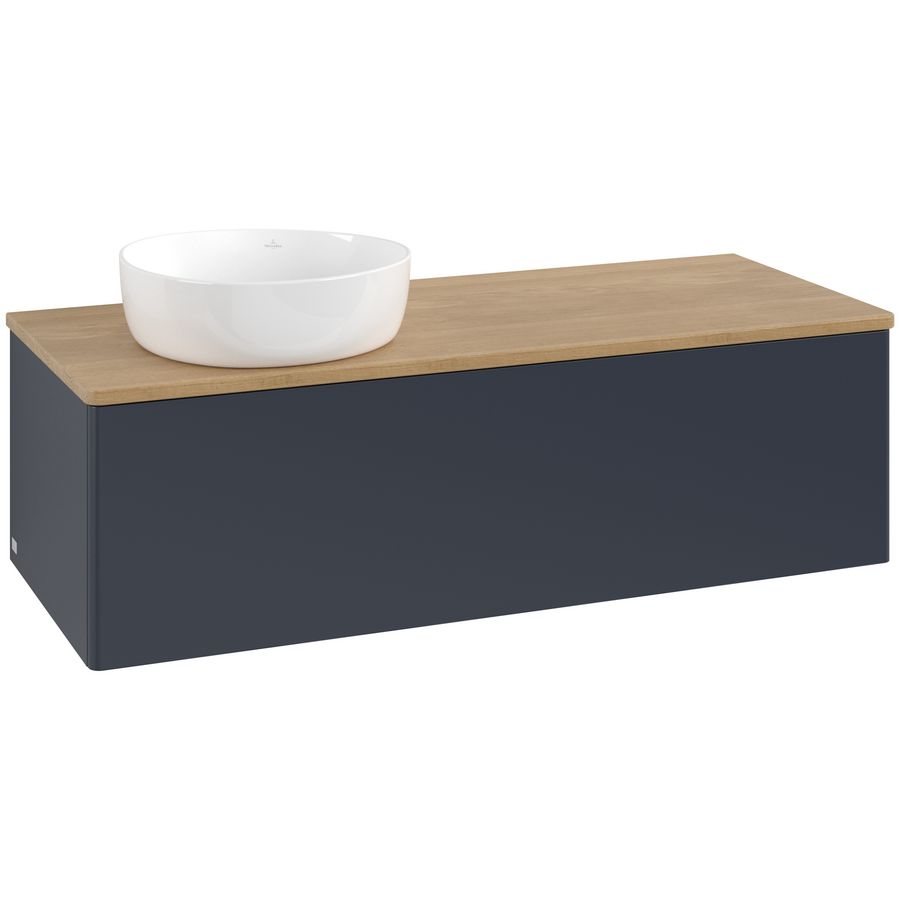 Wastafelonderkast Antao 1200x360x500mm Mid.Blue Matt Lacquer K33011HG