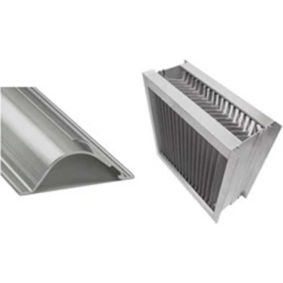 Aluminium druppelvanger met alu schoepprofiel 200x1100mm