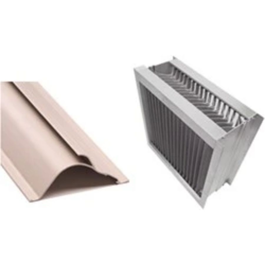 Alu. druppelvanger met kunststof schoepprofiel 200x1300mm