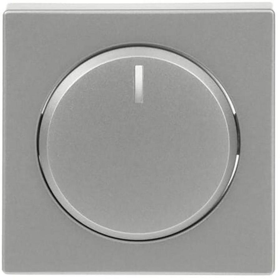 Centraalplaat + knop v draaidimmer f-aluzilver (6540-83-102)