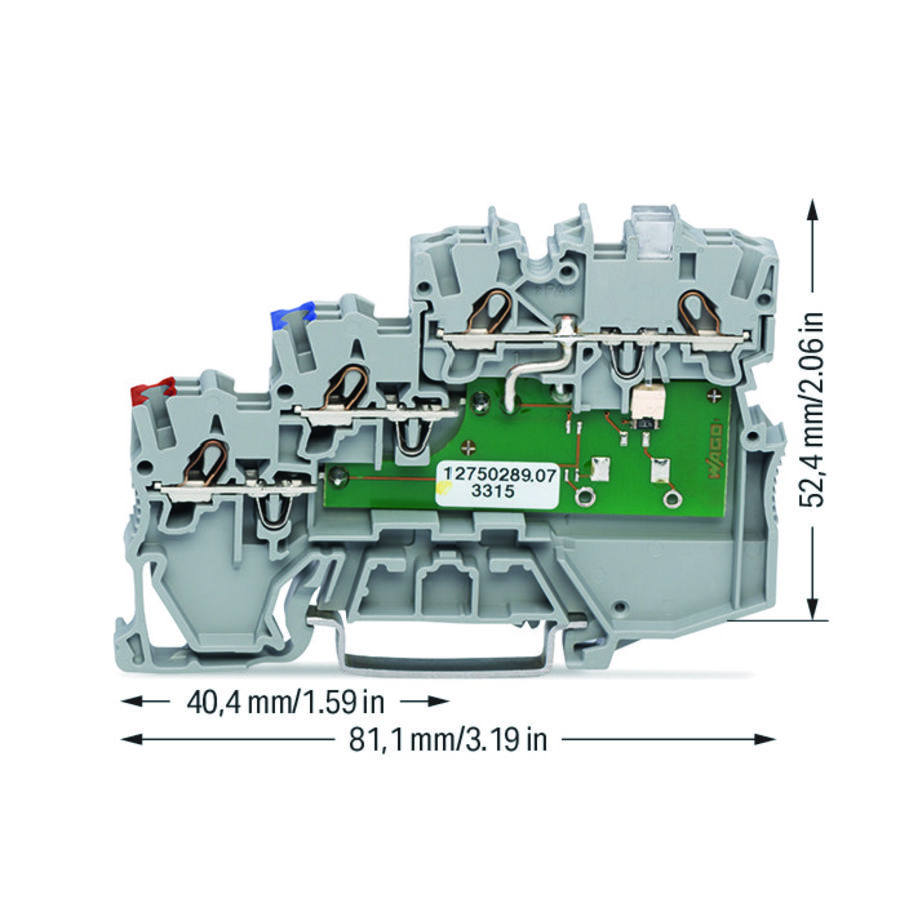 3-draads initiatorklem LED geel NPN(neg) VVE=50