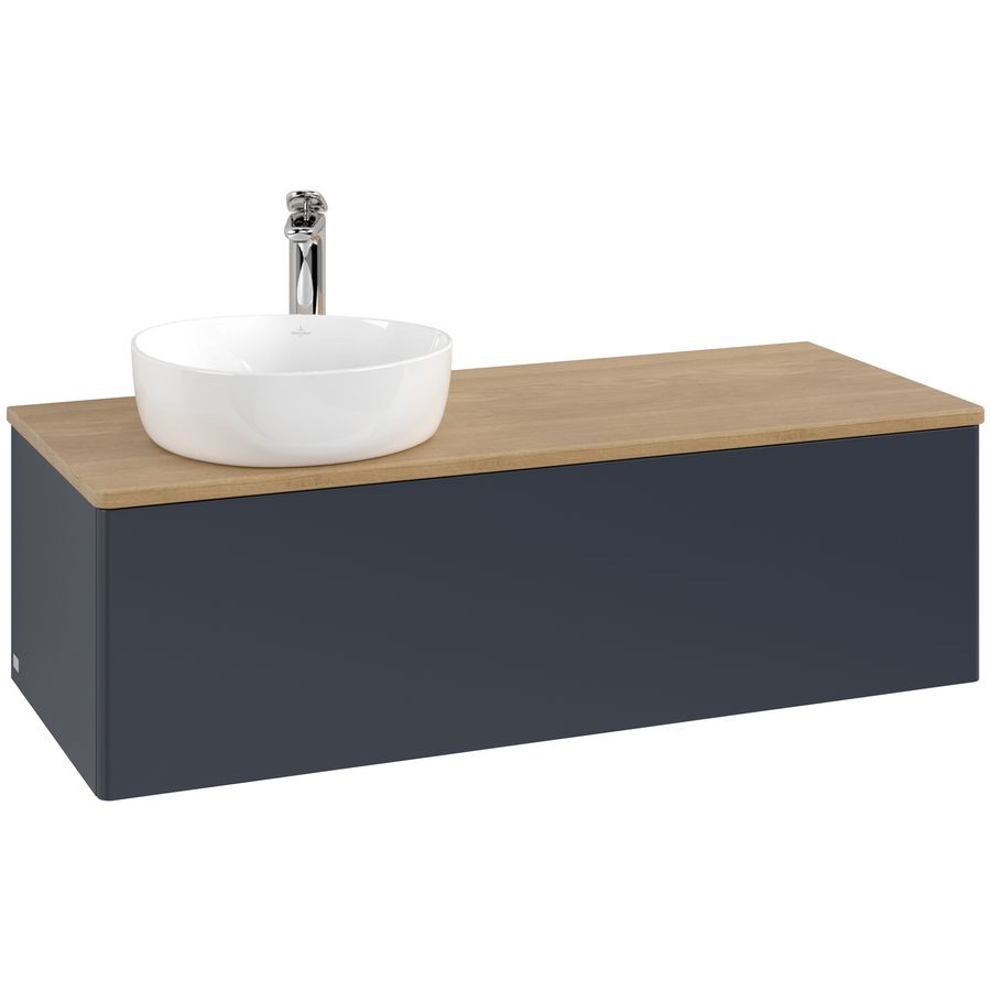Wastafelonderkast Antao 1200x360x500mm Mid.Blue Matt Lacquer K33051HG