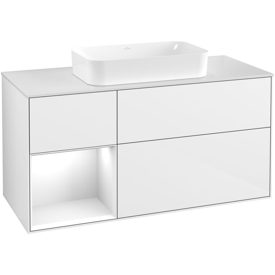Wastafelonderkast Finion 1200x603x501mm G.White.L F701GFGF