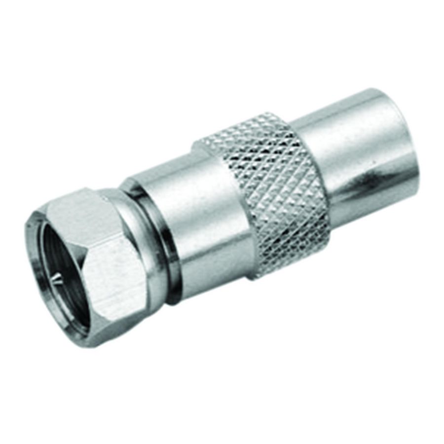 Doos a 10st. Adapter F Male/PAL Male F Connectoren