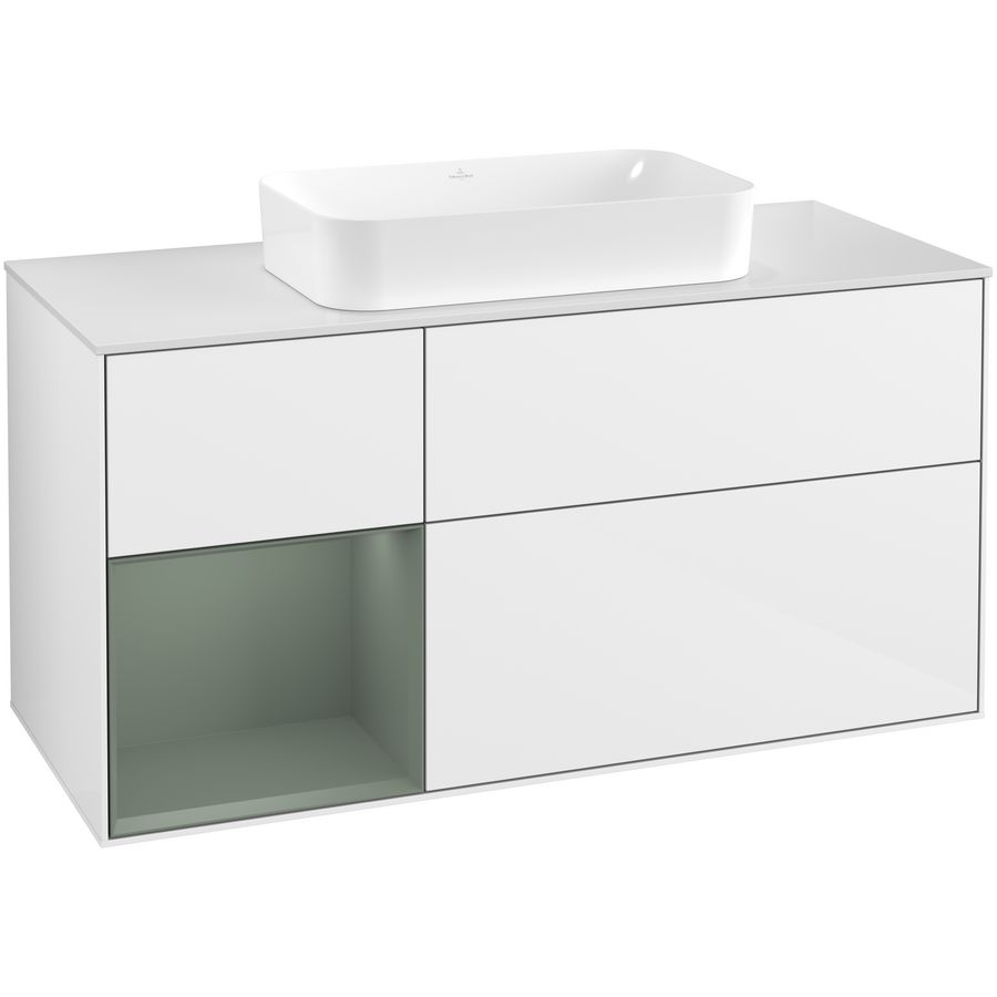 Wastafelonderkast Finion 1200x603x501mm G.White.L F701GMGF