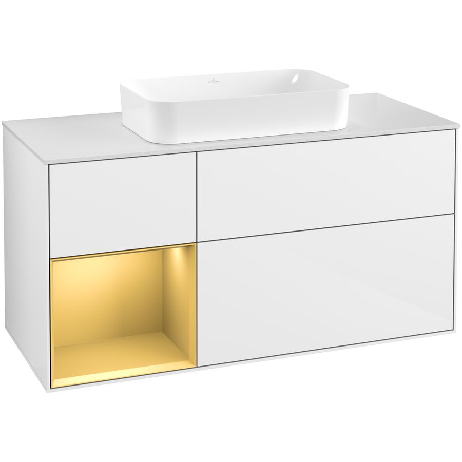 Wastafelonderkast Finion 1200x603x501mm G.White.L F701HFGF