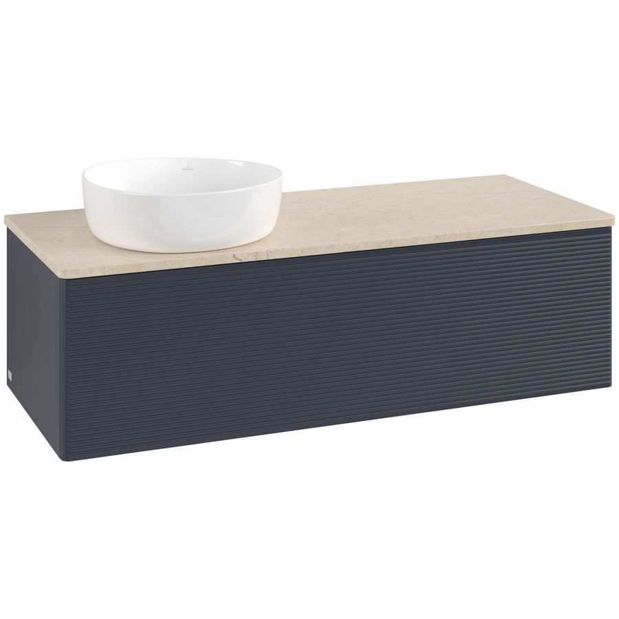 Wastafelonderkast Antao 1200x360x500mm Mid.Blue Matt Lacquer K33113HG