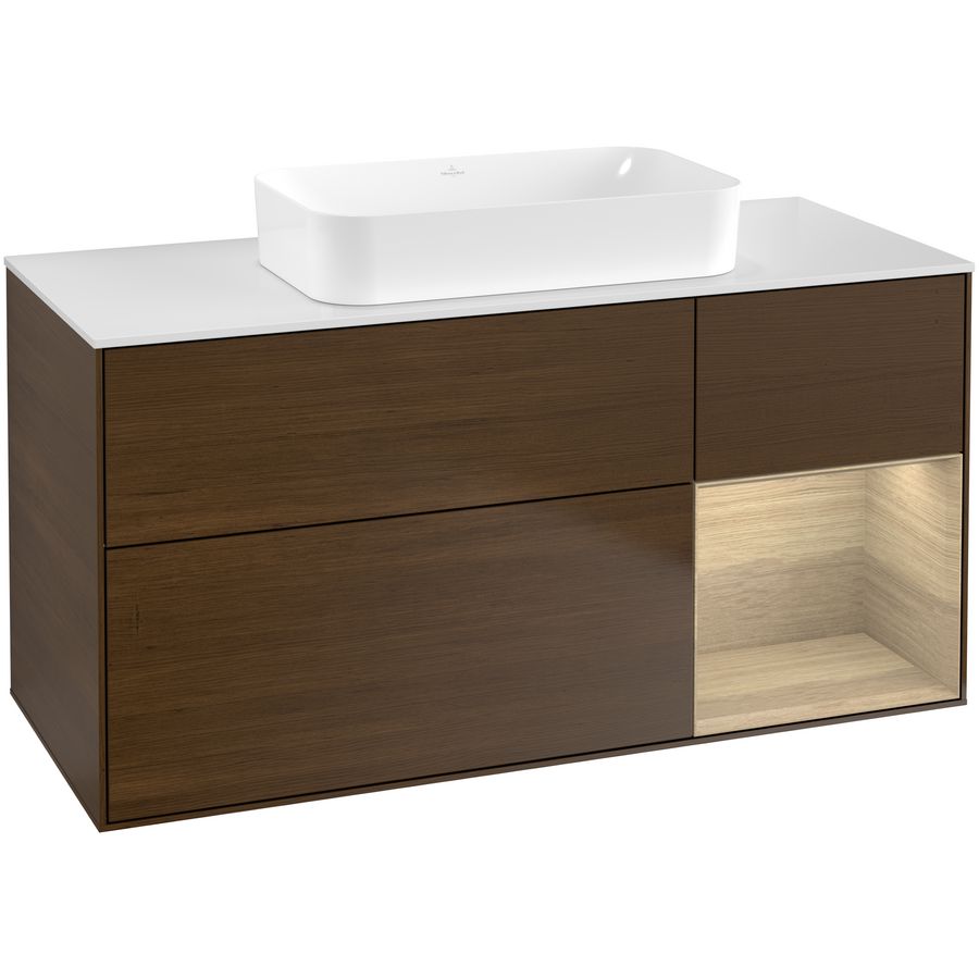 Wastafelonderkast Finion 1200x603x501mm W.Veneer F711PCGN