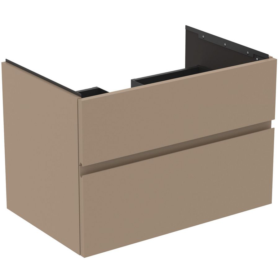 Wastafelmeubel 800x505x550mm mat greige 2 laden Finesse