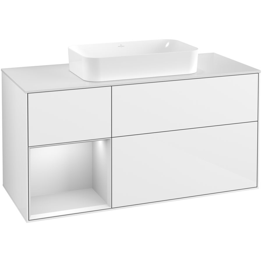 Wastafelonderkast Finion 1200x603x501mm G.White.L F701MTGF