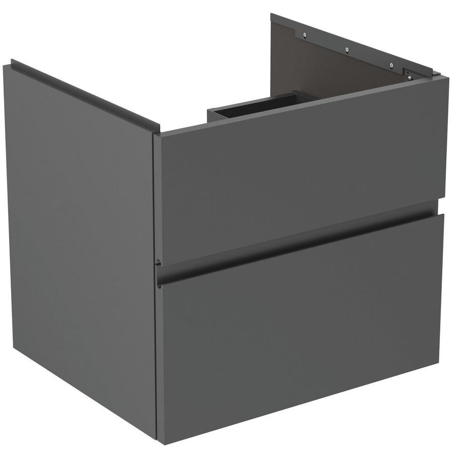 Wastafelmeubel 600x505x550mm matt anthracite 2 laden Finesse