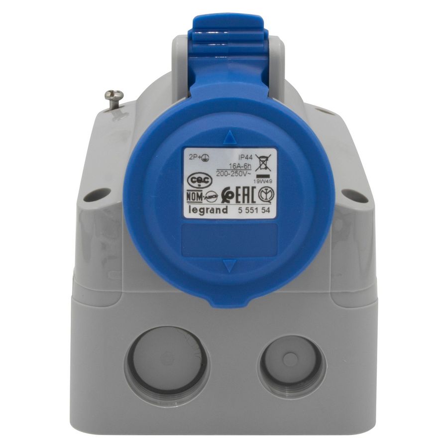 Opbouw wandcontactdoos 230V 16A 3-polig IP44 P17