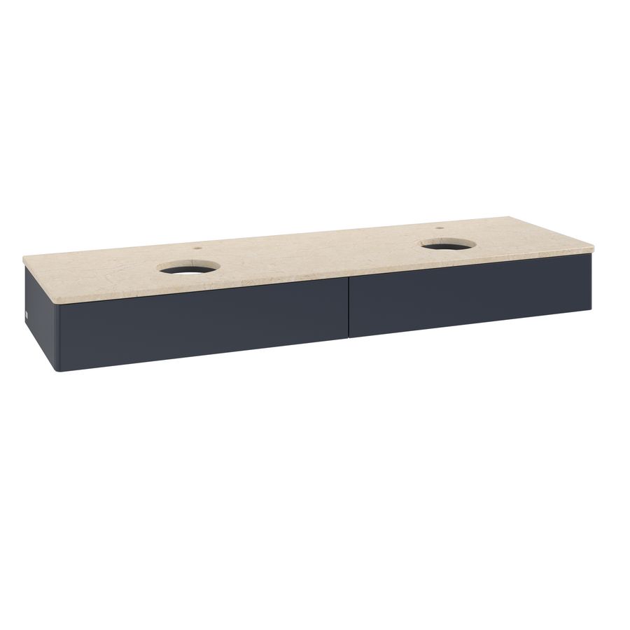 Wastafelonderkast Antao 1600x190x500mm Mid.Blue Matt Lacquer K17053HG