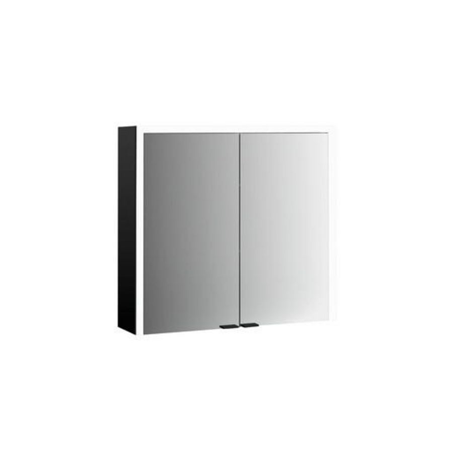 Led-Spiegelkast Prime 3 opbouw 1000mm 2 deur Zwart